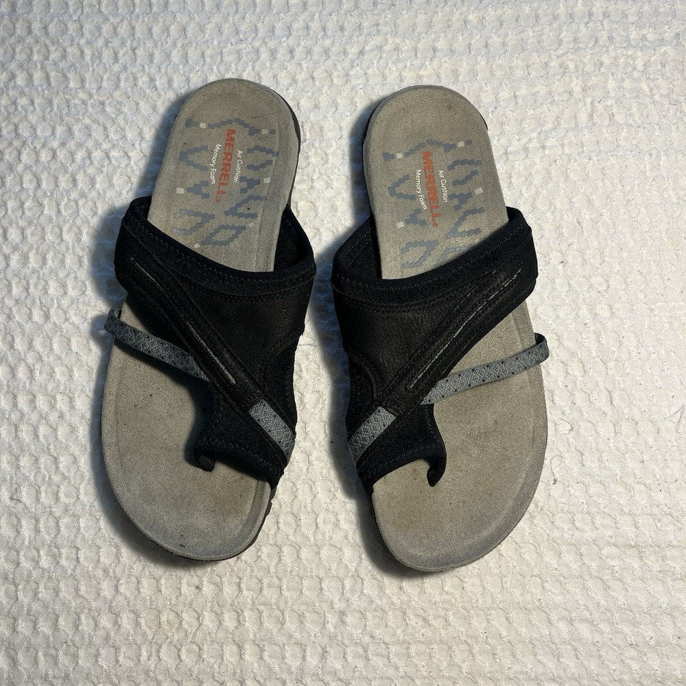 Merrell District 3 Strap Web Sandal Women 9 Black Strappy Outdoors Beach Summer